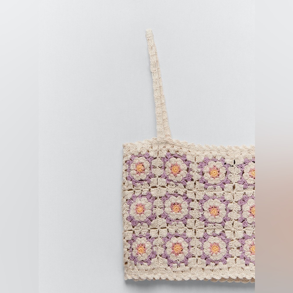 Zara Crochet Daisy Top XS/S - Picture 6 of 11